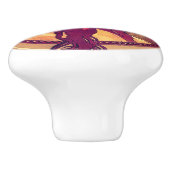 Jugendstil-Alphonse Mucha Keramikknauf (Seitenansicht)