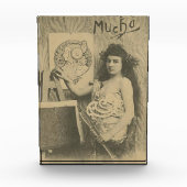 Jugendstil Alphonse mucha Kunstmodell Fotoblock (Vorderseite)