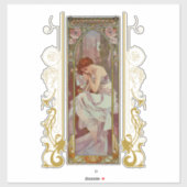 Jugendstil Alphonse Mucha Night's Erholung Aufkleber (Blatt)