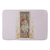 Jugendstil Alphonse Mucha Night's Erholung Badematte (Vorderseite)