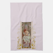 Jugendstil Alphonse Mucha Night's Erholung Geschirrtuch (Vertikal)
