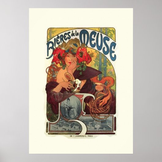 Jugendstil Alphonse Mucha Poster (Vorne)