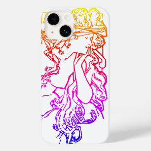 Jugendstil-Alphonse Mucha Salon Frau farbenfroh Case-Mate iPhone 14 Hülle