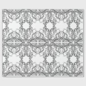 Jugendstil Alphonse Mucha Salon Schwarz-weiß Geschenkpapier (Flach)