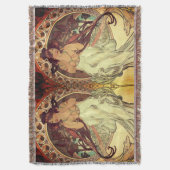 Jugendstil Alphonse Mucha Vintage Jugendstil Decke (Vorderseite Vertikal)