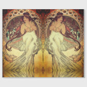 Jugendstil Alphonse Mucha Vintage Jugendstil Geschenkpapier (Flach)