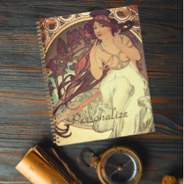 Jugendstil Alphonse Mucha Vintage Jugendstil Notizblock