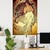 Jugendstil Alphonse Mucha Vintage Jugendstil Poster (Heimbüro)
