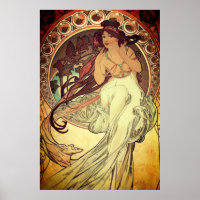 Jugendstil Alphonse Mucha Vintage Jugendstil