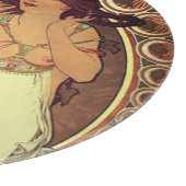 Jugendstil Alphonse Mucha Vintage Jugendstil Schneidebrett (Ecke)
