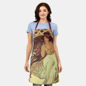 Jugendstil Alphonse Mucha Vintage Jugendstil Schürze (Getragen)