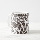 Jugendstil Antik Botanisches Blumenmuster Kaffeetasse (Vorderseite Links)