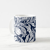Jugendstil Antikes Botanisches Blumenmuster Kaffeetasse (Vorderseite Links)