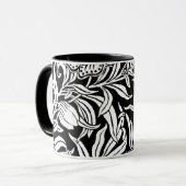 Jugendstil Antikes Botanisches Blumenmuster Tasse (Vorderseite Links)