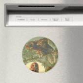 Jugendstil Anton Seder Eule braun-gelb Magnet (In Situ (Geschirrspüler))