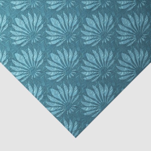 Jugendstil, Aquamarin, metallisch, kunstvoll, Deko Seidenpapier (Ausschnitt)