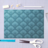 Jugendstil, Aquamarin, metallisch, kunstvoll, Deko Seidenpapier (Handwerk)