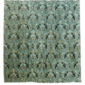 Jugendstil, aquamarin, vergoldet, muster,belle épo duschvorhang (Vorderseite)