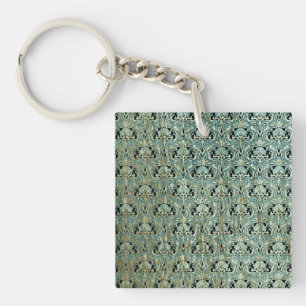 Jugendstil, aquamarin, vergoldet, muster,belle épo schlüsselanhänger