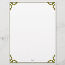 Jugendstil-Aquarell-grüne Blätter