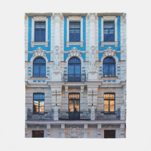 Jugendstil-Architektur in Riga, Lettland Fleecedecke