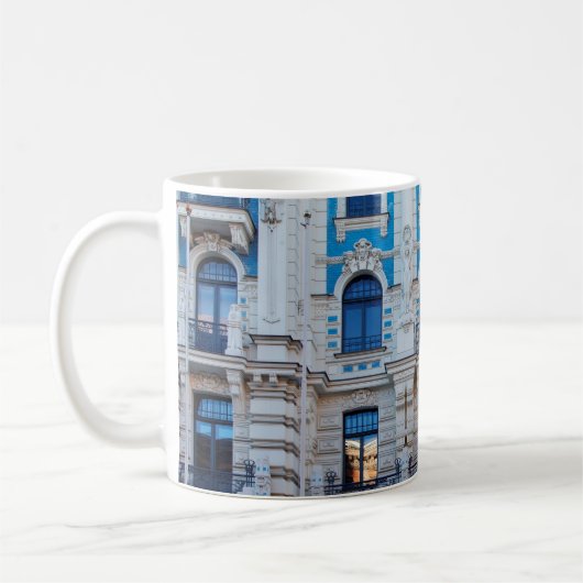 Jugendstil-Architektur in Riga, Lettland Kaffeetasse (Links)