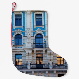 Jugendstil-Architektur in Riga, Lettland Kleiner Weihnachtsstrumpf