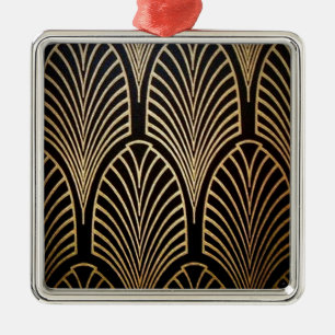 Jugendstil, Art Deco, Fächer-Muster, Bronze, Gold, Ornament Aus Metall