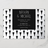 Jugendstil Art Deco Folieneinladung (Vorderseite)