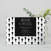 Jugendstil Art Deco Folieneinladung (Stehend vorne)