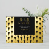 Jugendstil Art Deco Folieneinladung (Stehend vorne)