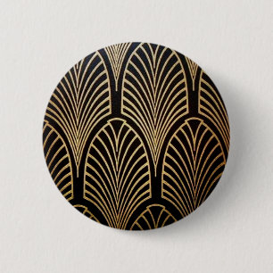 Jugendstil, Art Deko, Fanmuster, Bronze, Gold, bl Button