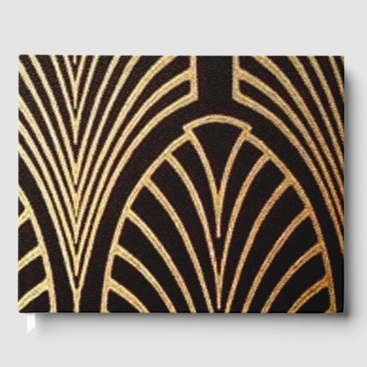 Jugendstil, Art Deko, Fanmuster, Bronze, Gold, bl Gästebuch (Vorderseite)