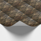 Jugendstil, Art Deko, Fanmuster, Bronze, Gold, bl Geschenkpapier (Ecke)