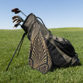 Jugendstil, Art Deko, Fanmuster, Bronze, Gold, bl Golfhandtuch (Gras)