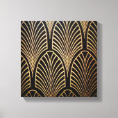 Jugendstil, Art Deko, Fanmuster, Bronze, Gold, bl Leinwanddruck (Vorderseite)