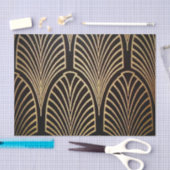 Jugendstil, Art Deko, Fanmuster, Bronze, Gold, bl Seidenpapier (Handwerk)