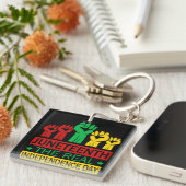 Jugendstil-Art Pan Africa Farben Schlüsselanhänger (Vorderseite rechts)