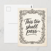 Jugendstil "Auch das wird vergehen" Postkarte (Vorne/Hinten)