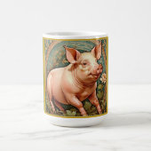 Jugendstil-Bauernhof Schweinefleisch Tasse (Mittel)