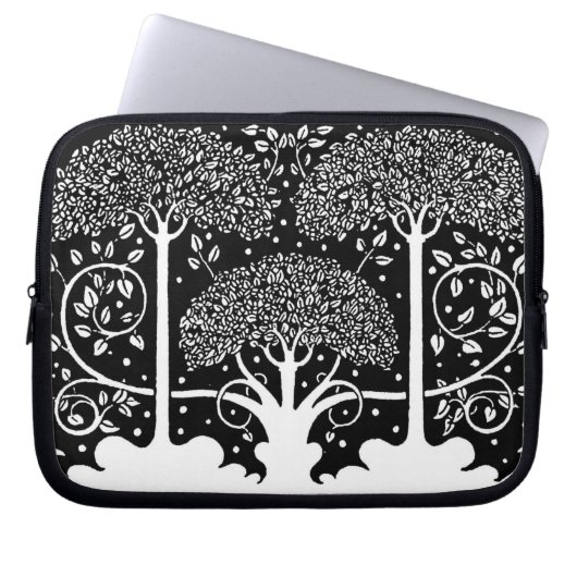 Jugendstil-Baum Bartmuster Beardsley Laptopschutzhülle (Vorderseite)