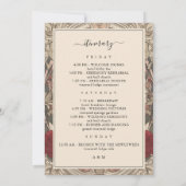 Jugendstil-Begrüßungsbrief und Informationskarte Einladung (Rückseite)