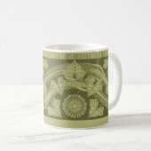 Jugendstil-Blätter & Lizards Kaffee-Tasse Kaffeetasse (VorderseiteRechts)