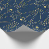 Jugendstil. Blau. Geschenkpapier (Ecke)