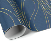 Jugendstil. Blau. Geschenkpapier (Rolleneckpunkt)