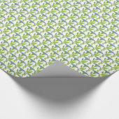 Jugendstil-Blau Ipomoea Tapetenwerfer Geschenkpapier (Ecke)