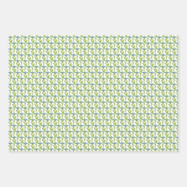 Jugendstil-Blau Ipomoea Tapetenwerfer Geschenkpapier Set