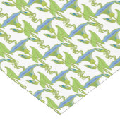 Jugendstil-Blau Ipomoea Tapetenwerfer Kurzer Tischläufer (Ecke)