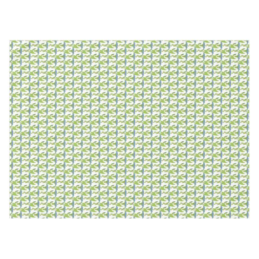 Jugendstil-Blau Ipomoea Tapetenwerfer Tischdecke (Vorderseite (Horizontal))