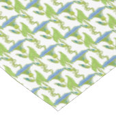 Jugendstil-Blau Ipomoea Tapetenwerfer Tischdecke (Schrägansicht)